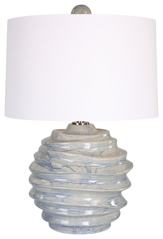 Uttermost Waves Blue and White Accent Lamp