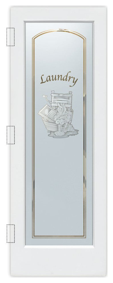 Laundry Door - Thru the Wringer - Primed - 32" x 80" - Book/Slab Door