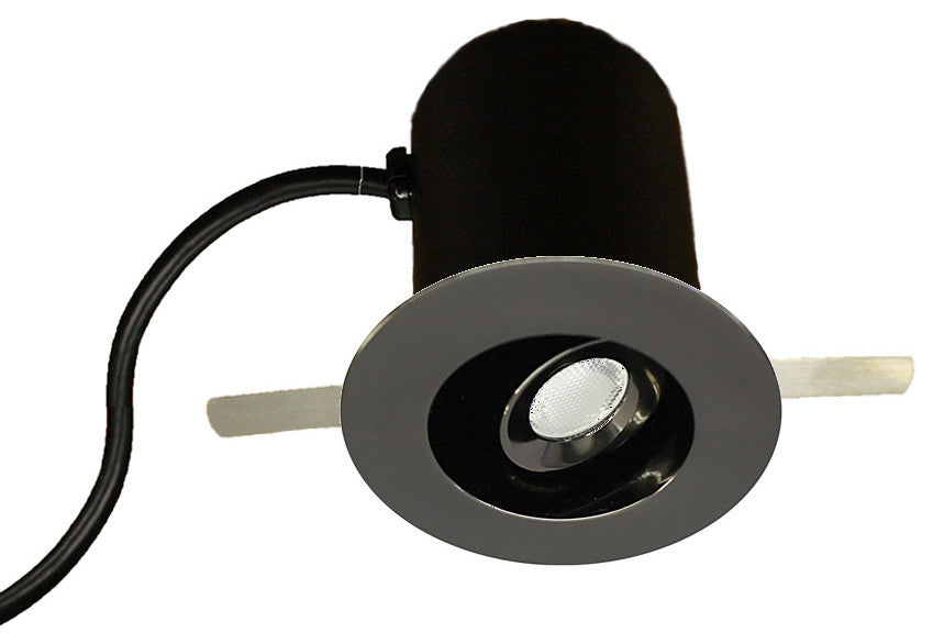 LEDme Miniature Round Recessed Adjustable Task-Light 4000K Cool White, Gunmetal