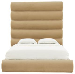 TOV Furniture Durwin Champagne Velvet Bed in King