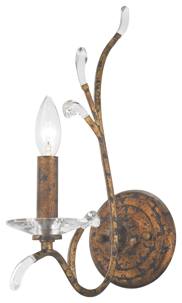 Serafina Wall Sconce, Hand Applied Venetian Golden Bronze