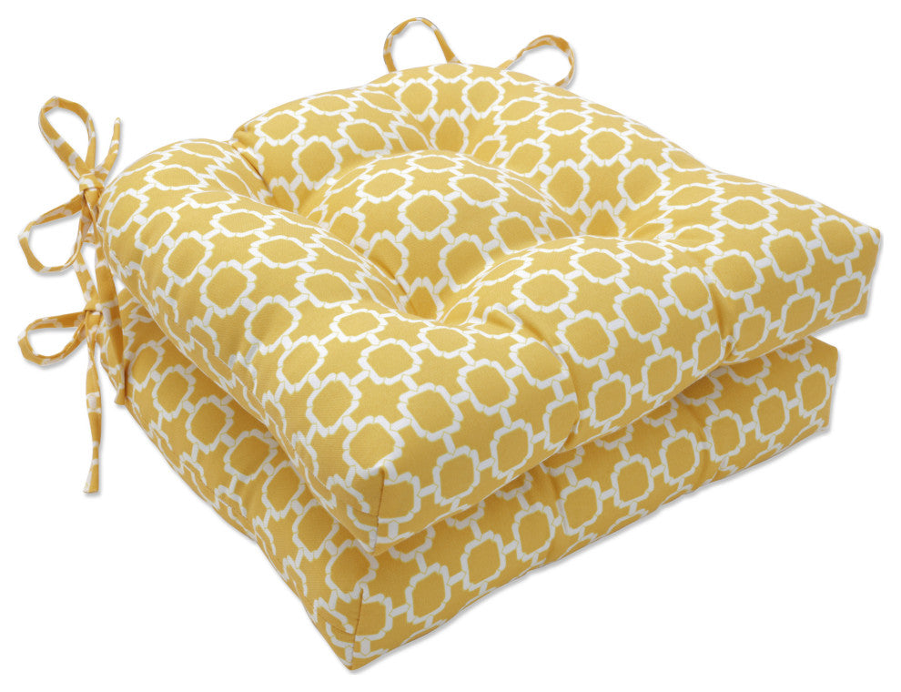 Hockley Banana Reversible Chair Pad Set of 2