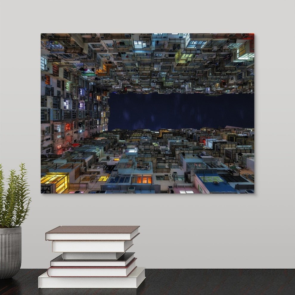 "The Grid Quarry Bay" Wrapped Canvas Art Print, 16"x12"x1.5"