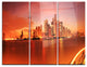 "Shanghai Lujiazui Skyline" Photography Metal Wall Art, 3 Panels, 36"x28"