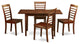 5 Pc Kitchen Table Set - Table With A 12In Leaf And 4 Kitchen Dining Chairs