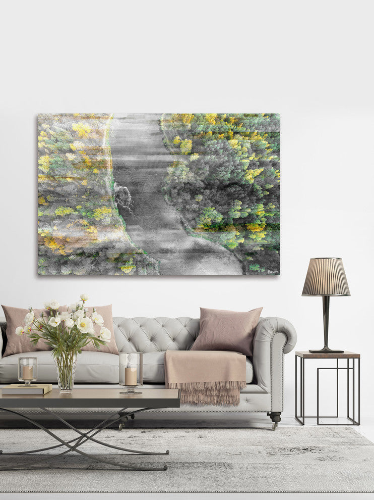 "River Run" Painting Print on Wrapped Canvas, 18"x12"