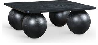 Fitch Oak Veneer Coffee Table, Black, Square