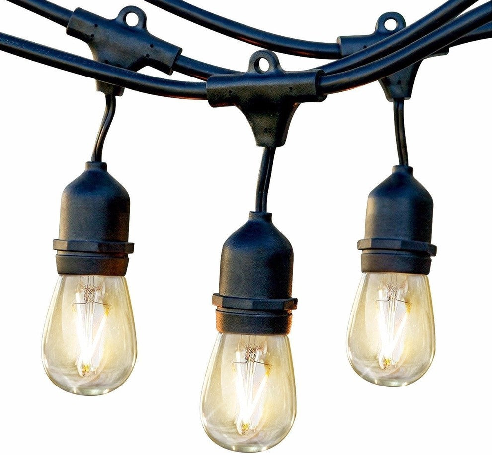 Brightech AmbiencePro Incandescent String Lights 11Watt S14, 48 Ft Strand