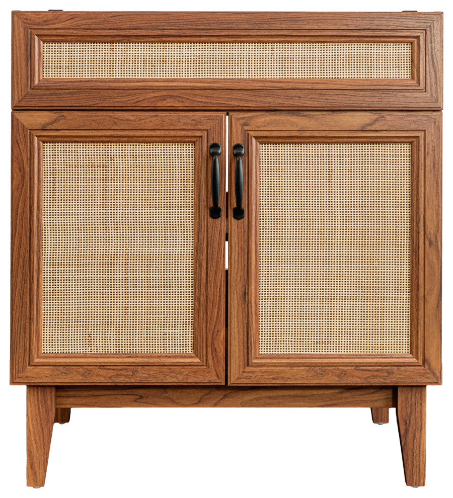 30" Modern Farmhouse 2-Shelf Bath Vanity Cabinet Only(Sink Basin not Included)