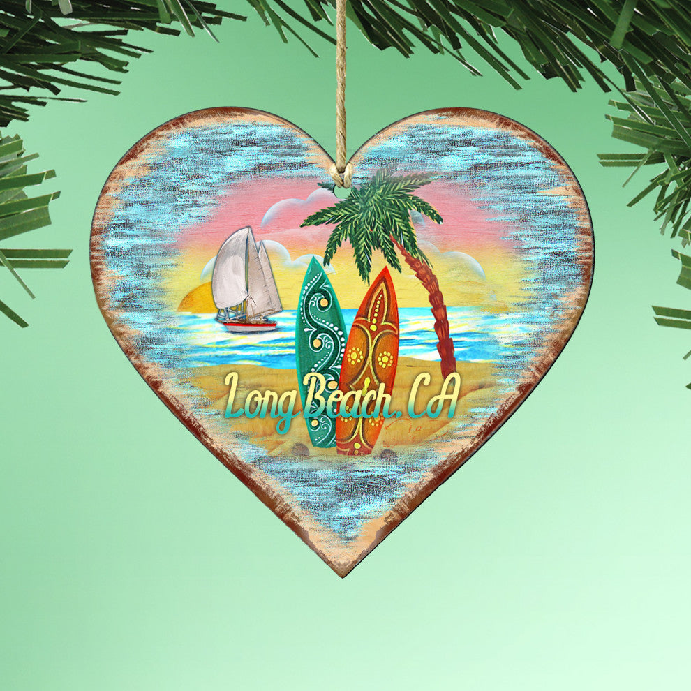 Coastal Heart Ornament