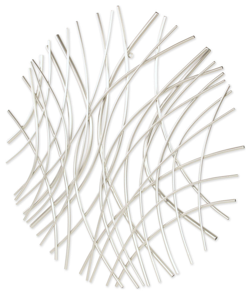 Eleni Large Abstract Wall Decor - Silver