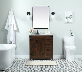 Home Living 19" Farmhouse Expresso-Light Bathroom Vanity