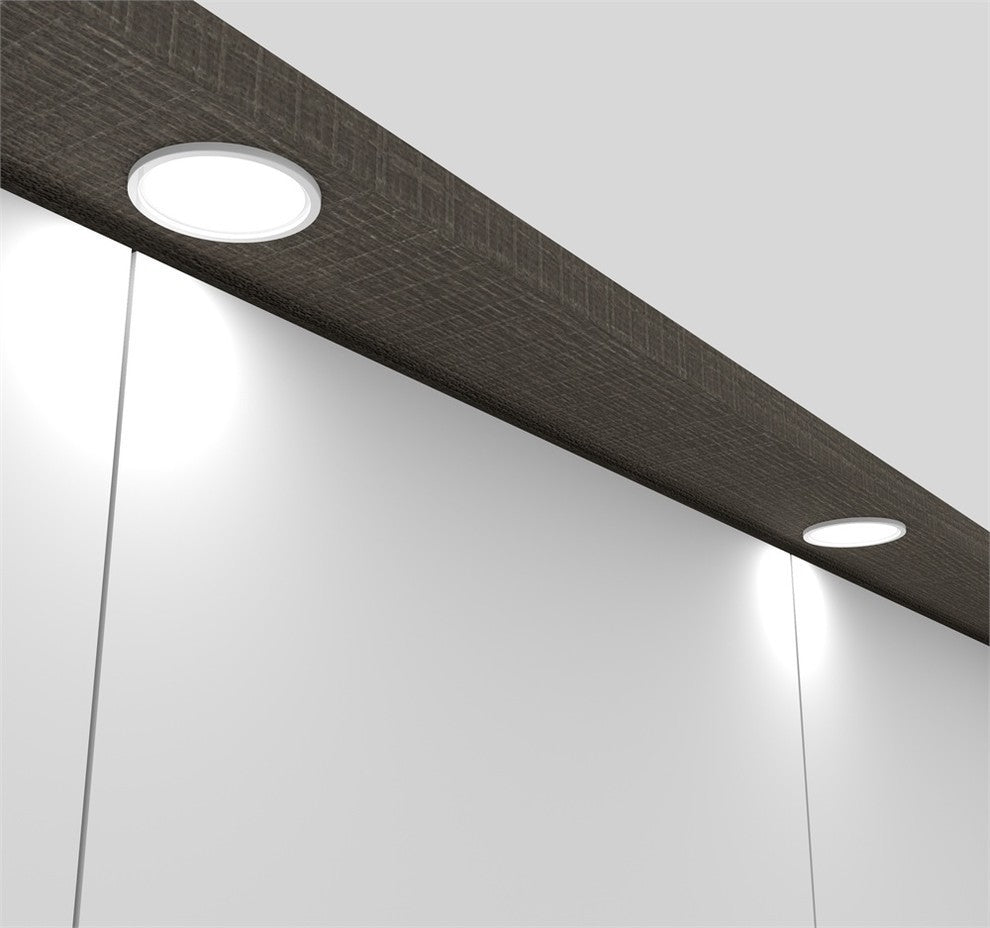 Elite 79" Full Wall Bed Kit, Bark Gray And White