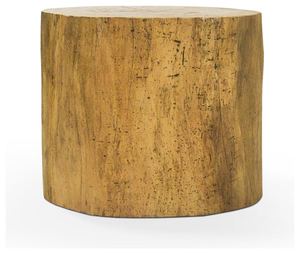 Natural Wood Stool, Round 002