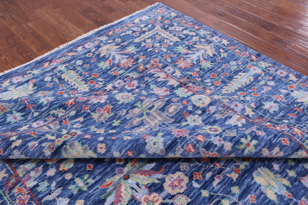 9' 0" X 11' 11" Turkish Oushak Hand-Knotted Wool Rug - Q13290