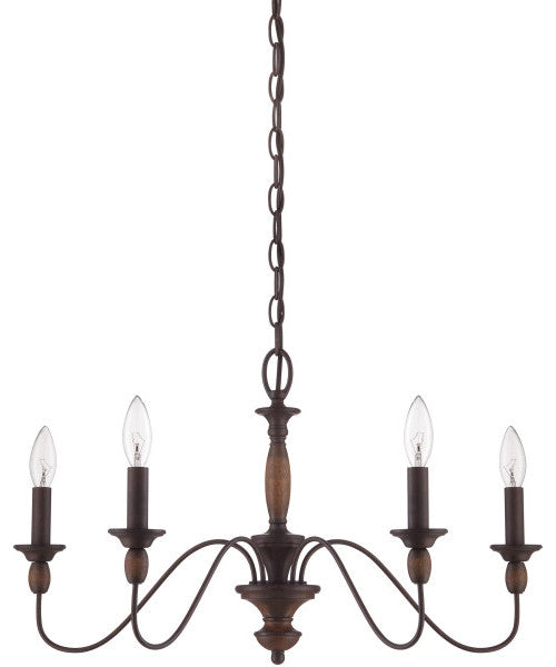 Quoizel HK5005TC Five Light Chandelier Holbrook Tuscan Brown