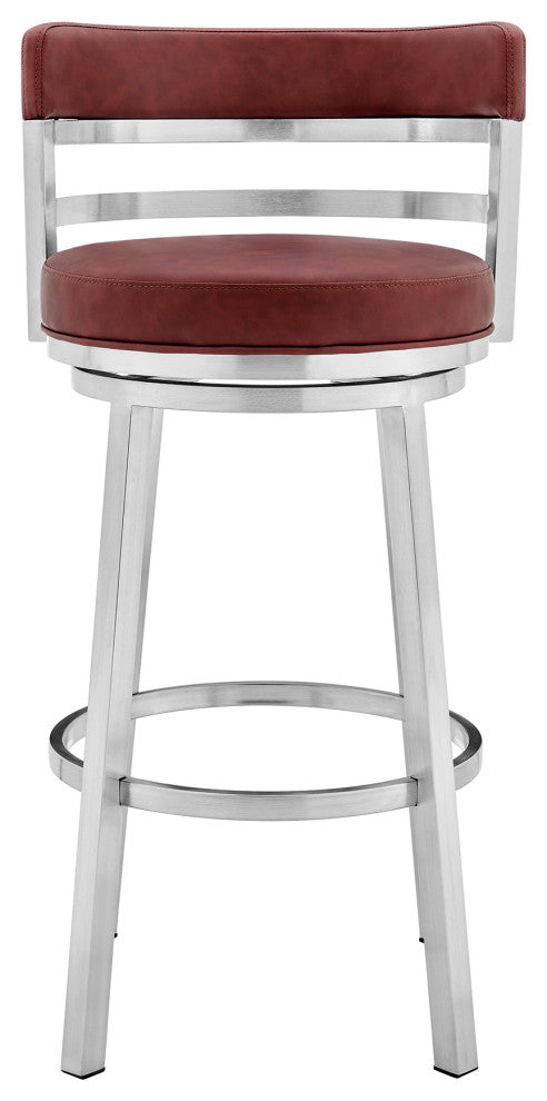 Madrid Swivel Stool, Red, 26"