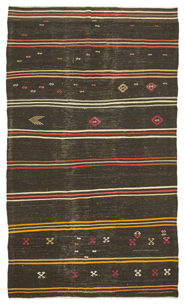 Rug N Carpet - Handmade Turkish 6' 11'' x 11' 4'' Vintage Goat Hair Kilim Rug