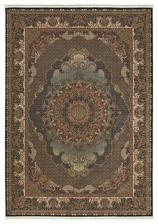 Mackenzie Medallion Blue/Red Area Rug, 7'10"x10'10"