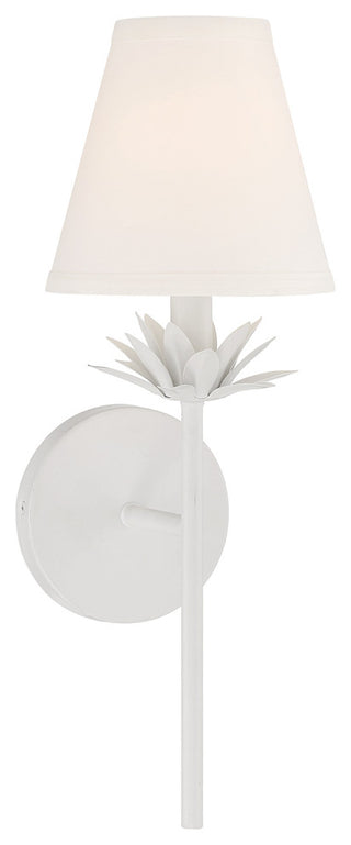 1-Light Wall Sconce in White