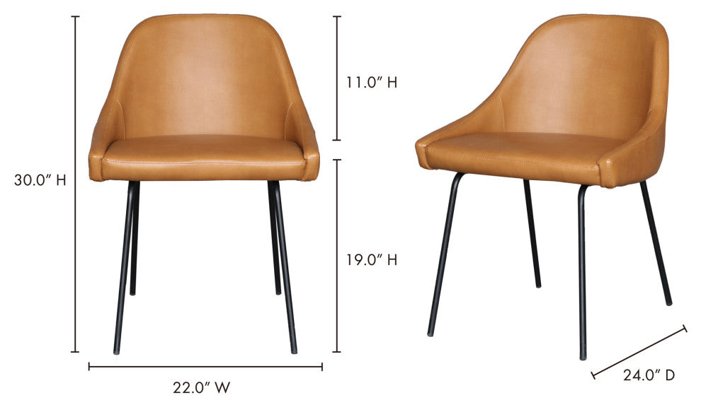 Retro Blaze Dining Chair Tan - Brown