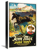 "Tom Mix, Just Tony, 1928" Canvas by Hollywood Photo Archive, 12x18"