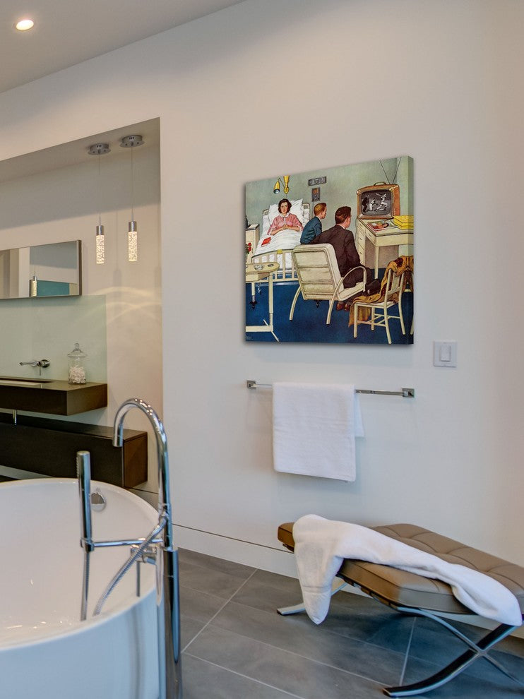 "Baseball in the Hospital" Painting Print on Canvas by Amos Sewell