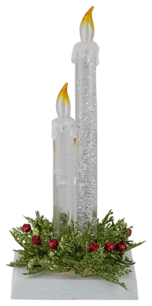 9" Battery Operated LED Lighted Candle Christmas Stocking Holder