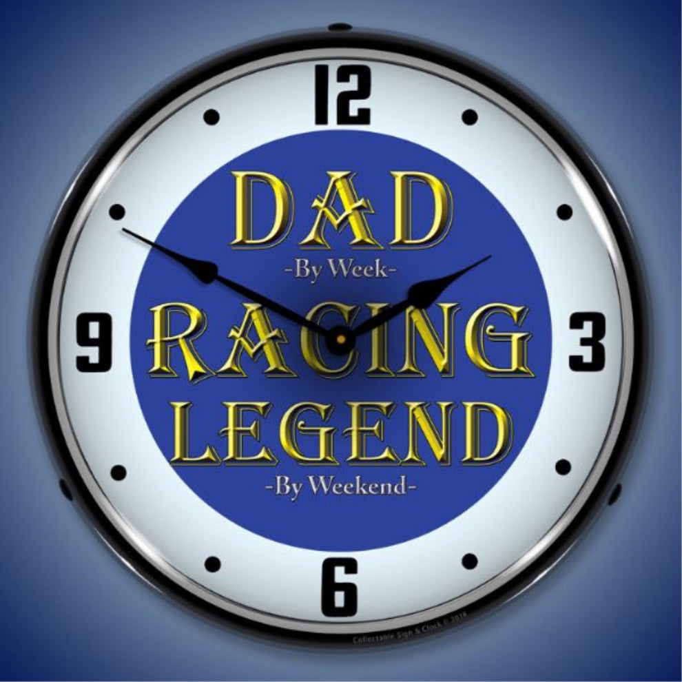 1811869 Dad the Racing Legend Clock