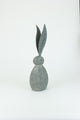 Rustic Short 28" Faux Stone Rabbit Figure Metal Ears