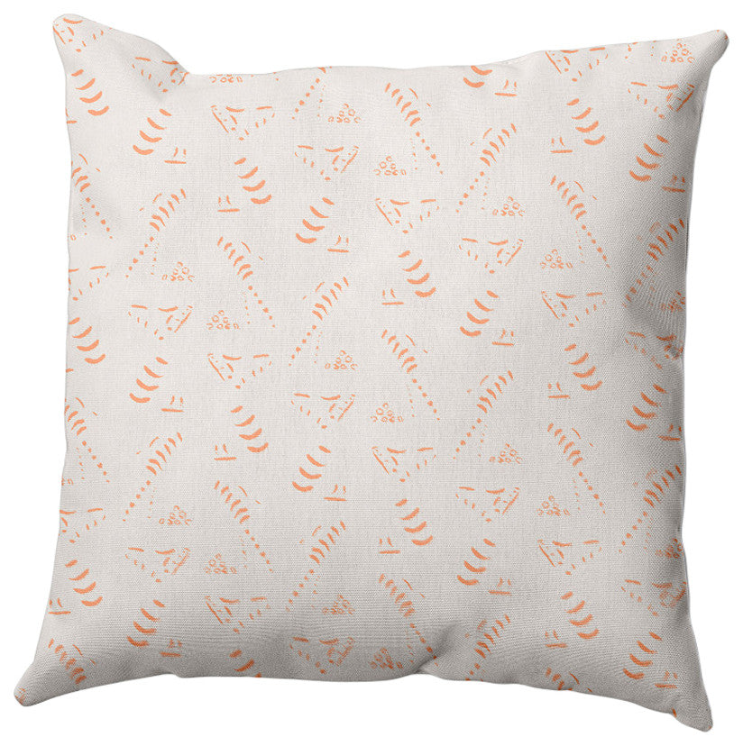 Muted Bongo Pillow, Orange, 18"x18"