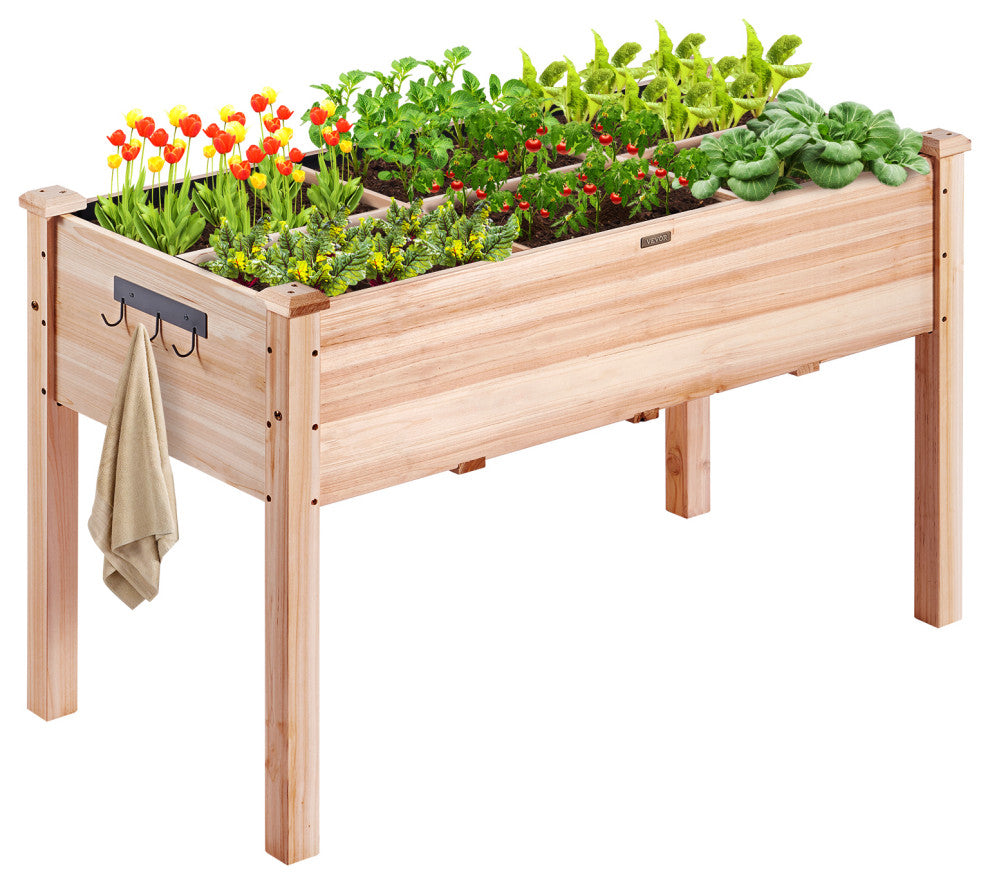 Wooden Raised Vegetable Garden Bed Elevated Planter Kit Grow Gardening