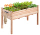 Wooden Raised Vegetable Garden Bed Elevated Planter Kit Grow Gardening