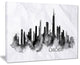 "Chicago Black Silhouette" Canvas Print, 40"x30"