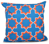 Bohemian 2, Geometric Print Pillow, Blue, 18"x18"
