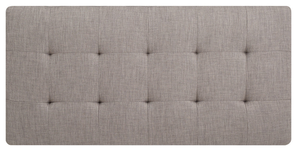 Derek Oversized Velvet Ottoman, Gray