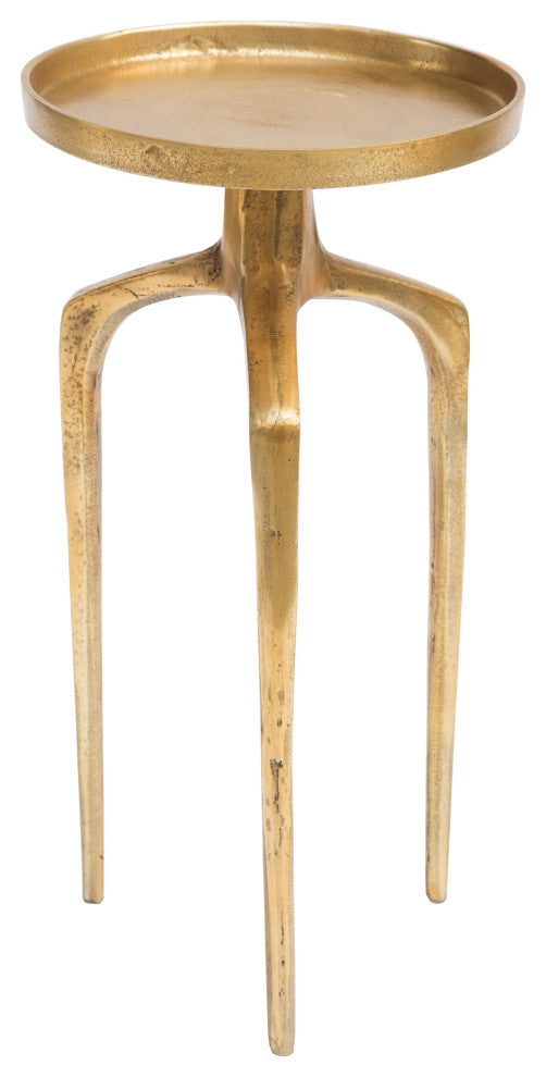 Set of 2 Como Accent Tables Antique Gold