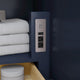 Marlena 30" Dark Blue Single Vanity, No Top, No Sink, Nickel Trim