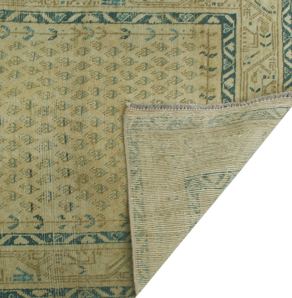Semi-Antique Baha Beige/Gray Runner, 3'5x9'7