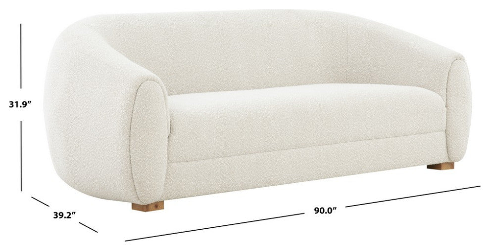 Safavieh Couture Emiliana Boucle Sofa Ivory