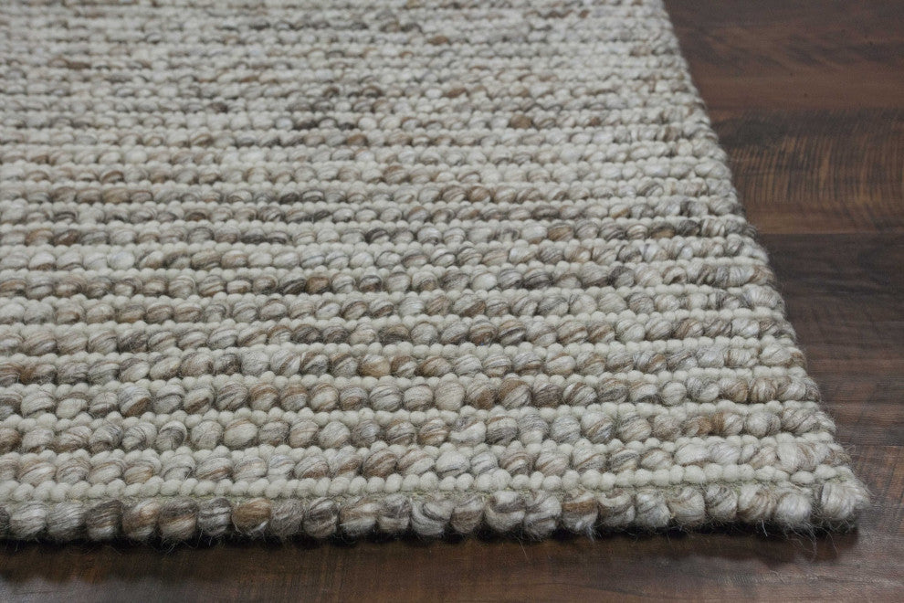 HomeRoots 7' x 9' Wool Natural Area Rug