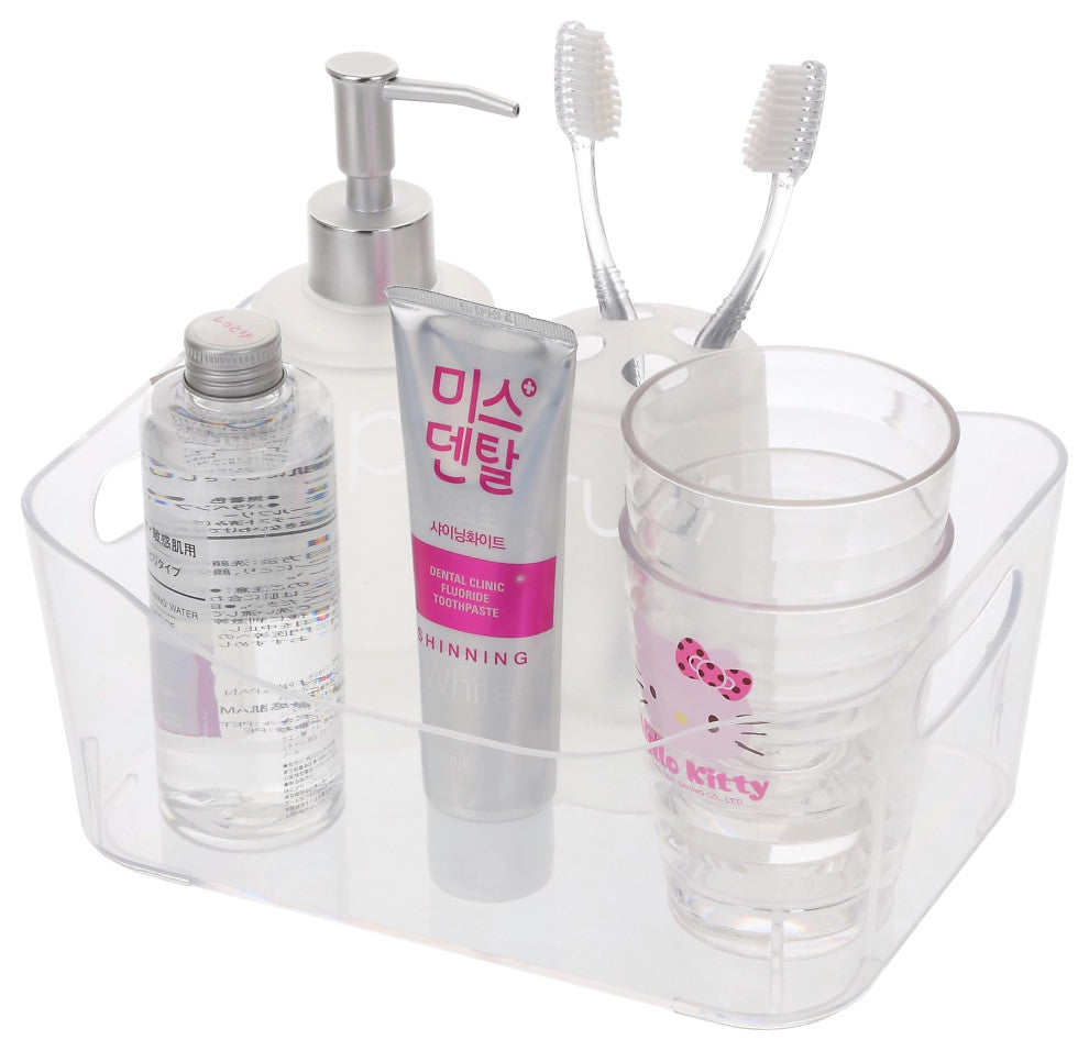 Open Bin Storage Basket Under Cabinet Caddy, Clear