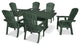 POLYWOOD Nautical Adirondack 7-Piece Trestle Dining Set