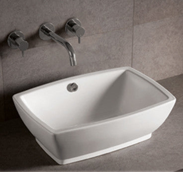 Isabella Rectangular Above Mount Basin With Overflow And Center Drain