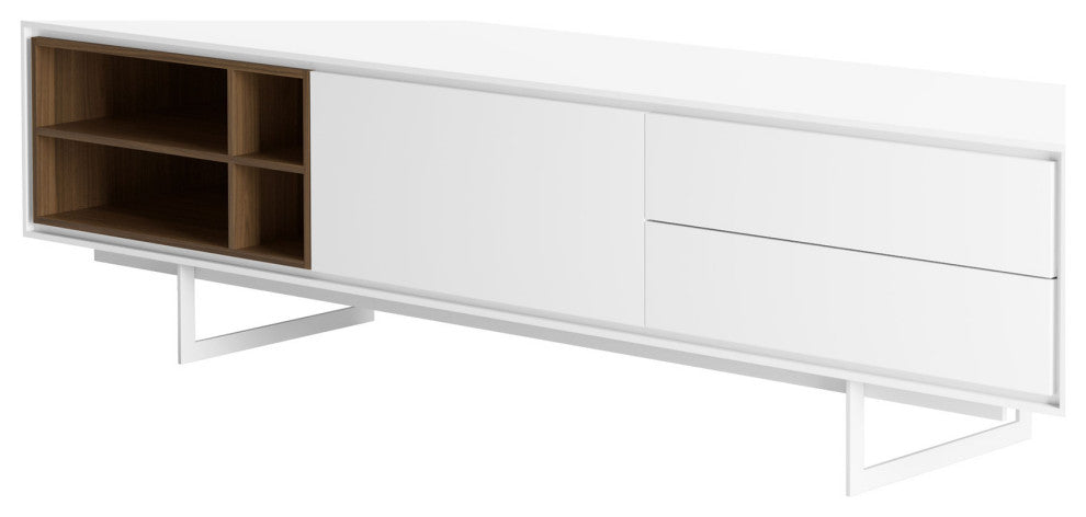 Crotone Media Cabinet White
