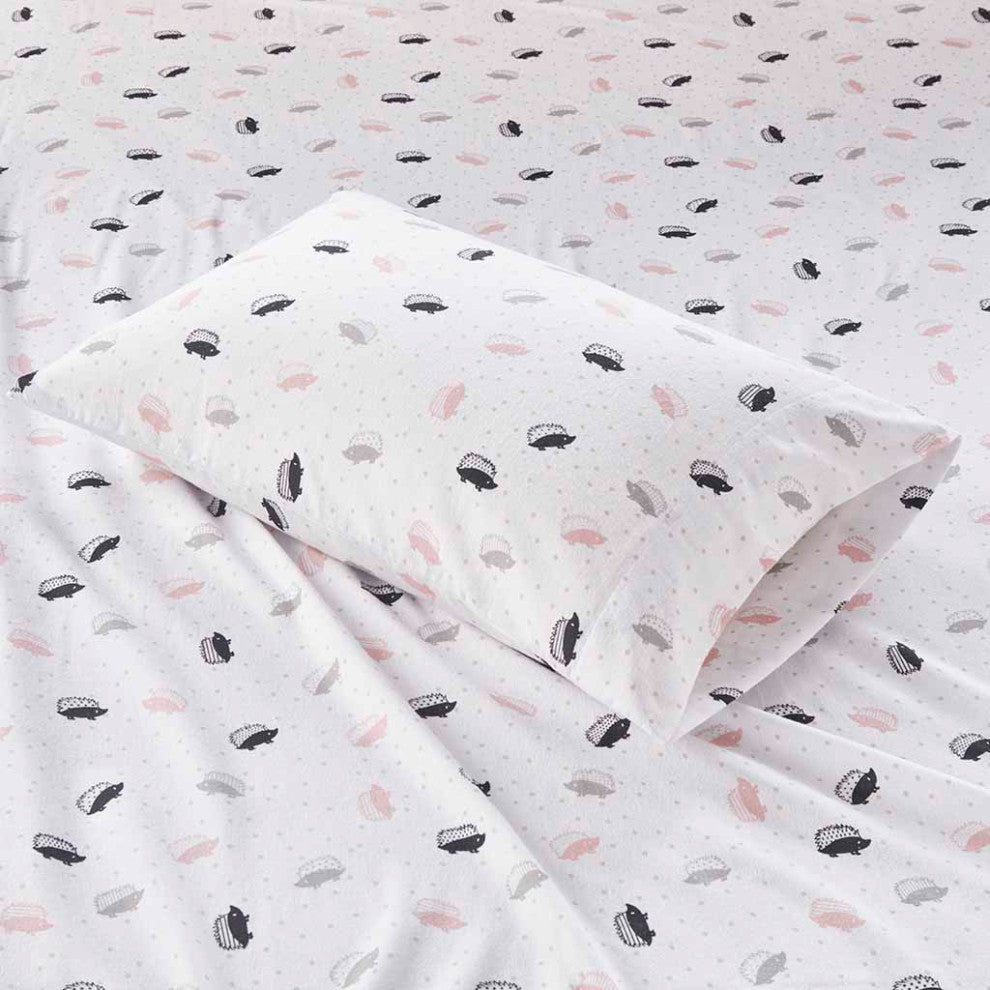 Intelligent Design Cozy Soft Cotton Flannel Printed Sheet Set