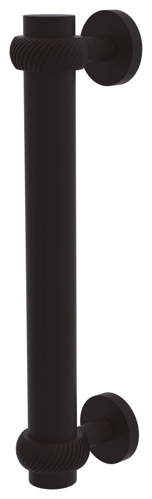 8" Door Pull With Twist Accents, Oil Rubbed Bronze