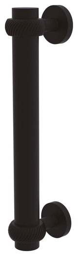 8" Door Pull With Twist Accents, Oil Rubbed Bronze