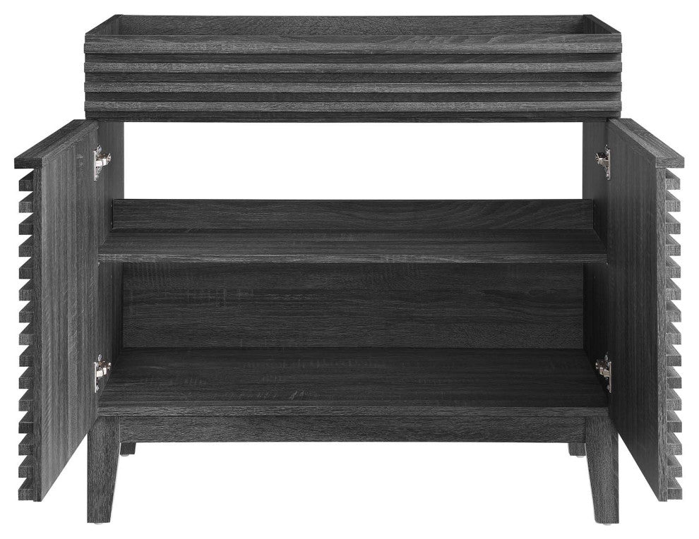 Render 36" Bathroom Vanity Cabinet, Charcoal