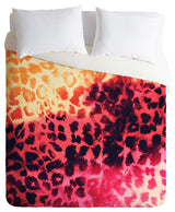 Deny Designs Caleb Troy Leopard Storm Fire Duvet Cover - Lightweight